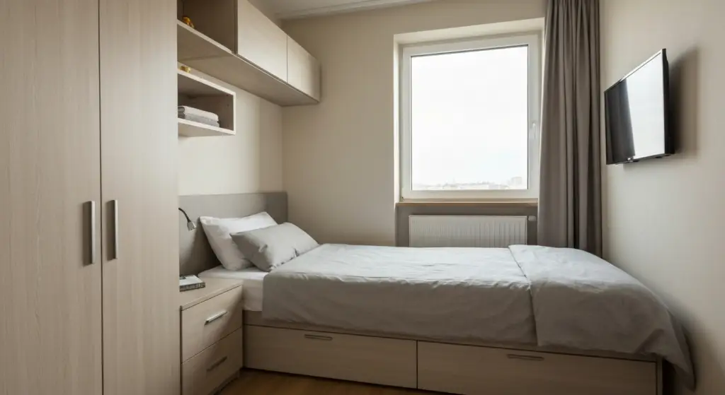 kleine slaapkamer inrichten