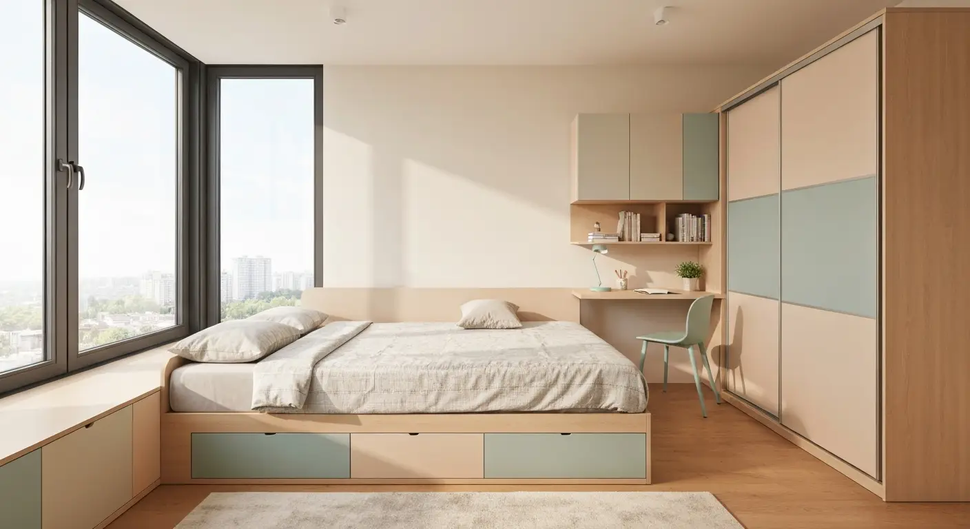 kleine slaapkamer inrichten